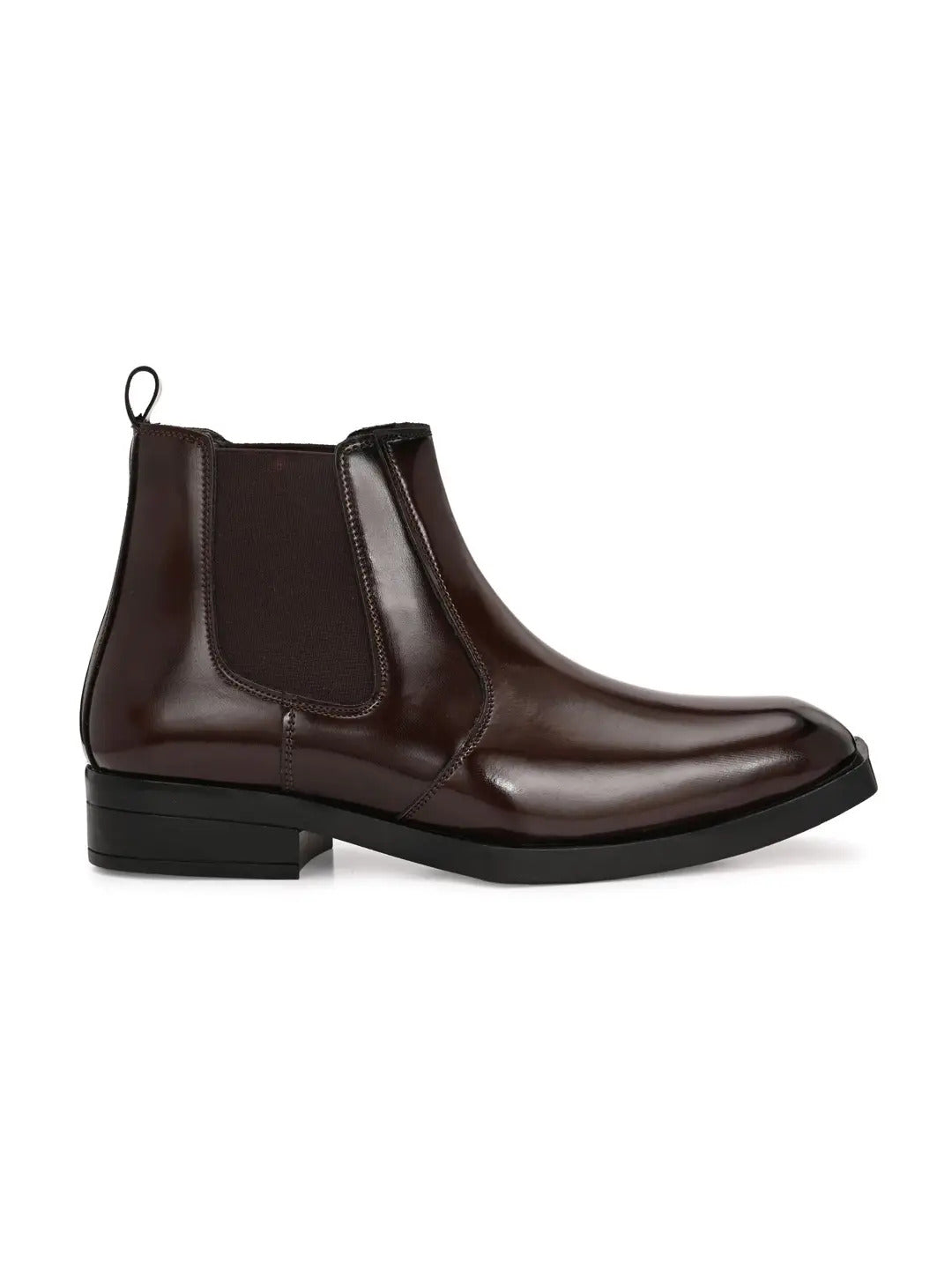 Sleek Formal Ankle Boots With Elastic Gussets