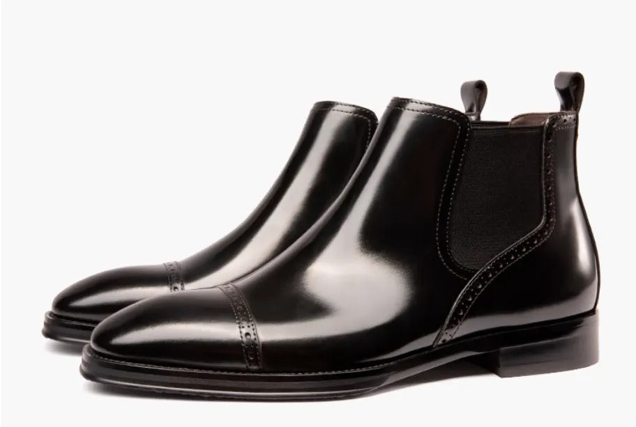 Polished Formal Ankle Boots With Elastic Gussets