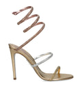 Ladies' Snake-Wrap Colorful Rhinestone Stiletto Sandals