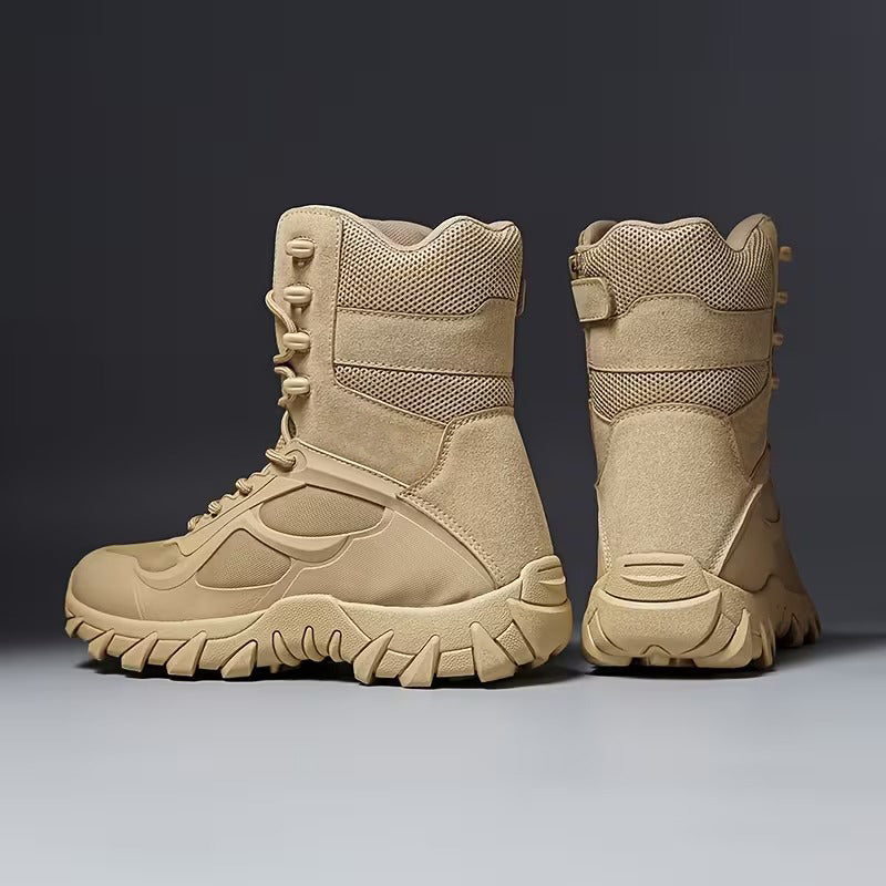 Men's High-Top Paneled Boots | Lightweight Outdoor Ankle Boots For Daily Use