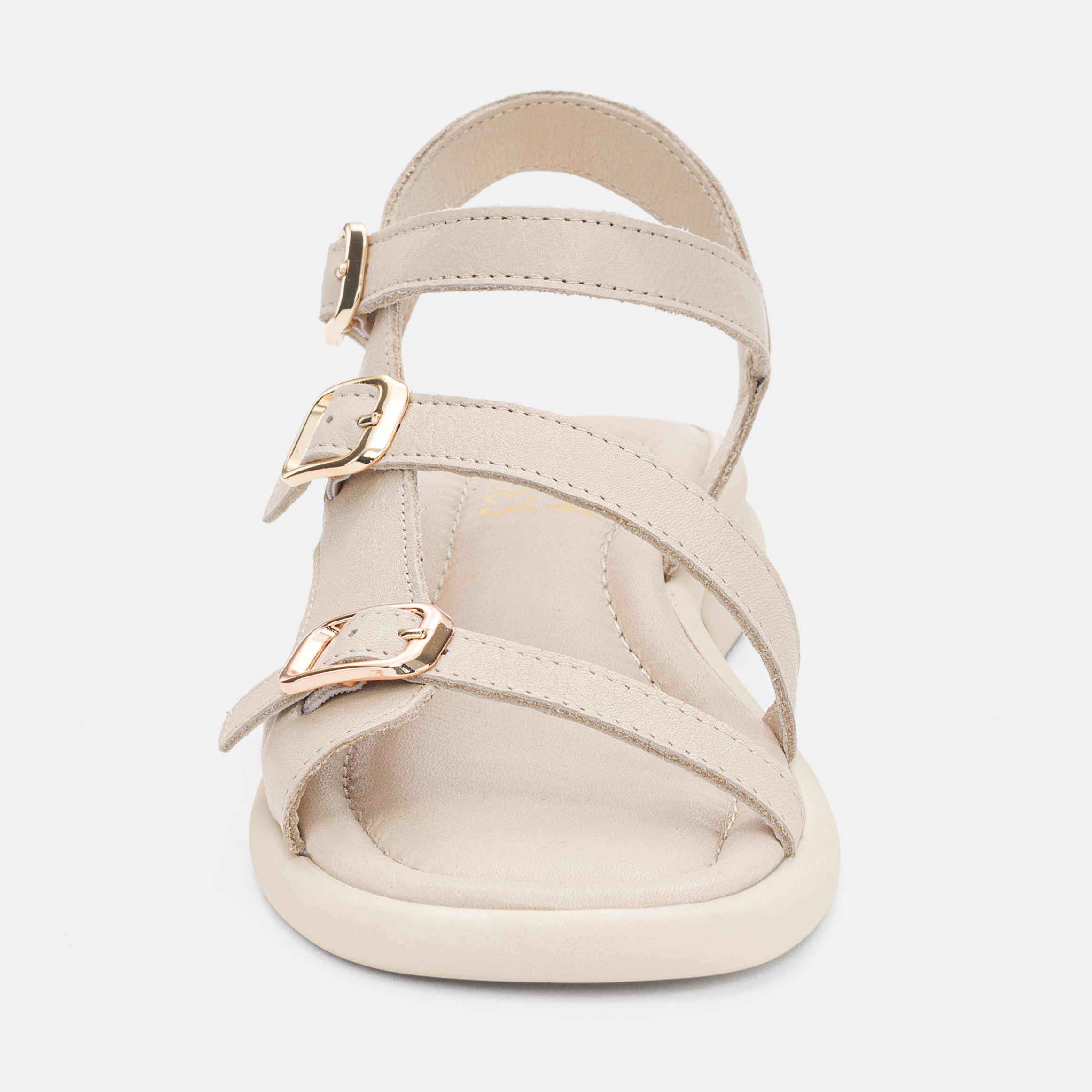 Ladies' Genuine Leather Multi-Buckle Adjustable Sandals