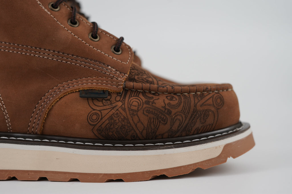 Men's Moc-Toe Leather Work Boots