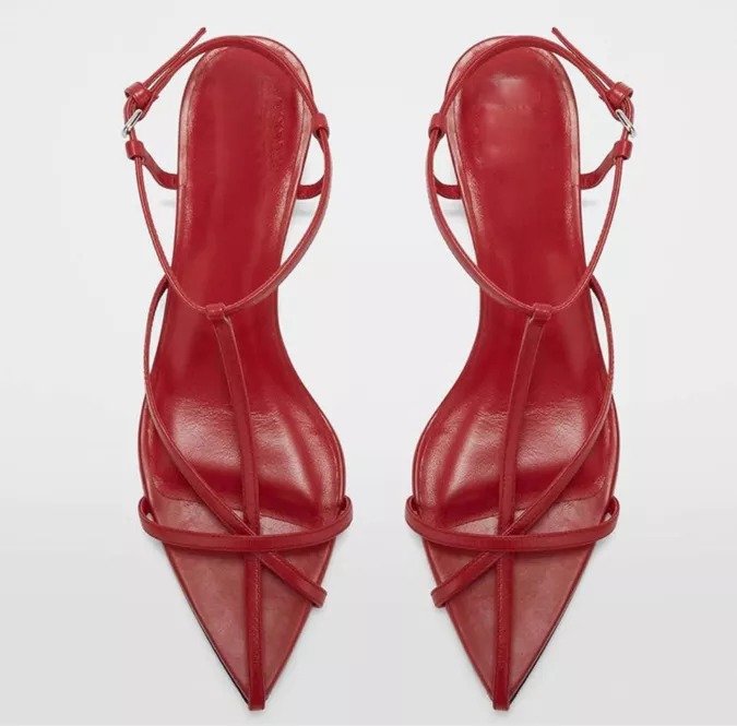 Ladies' Pointed-Toe Strappy Ankle-Strap Sandals