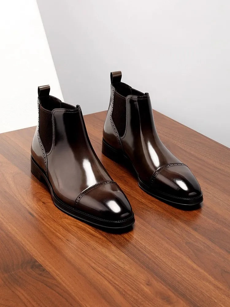 Polished Formal Ankle Boots With Elastic Gussets