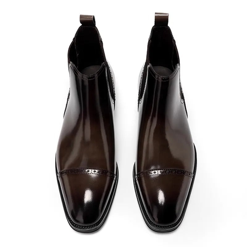 Polished Formal Ankle Boots With Elastic Gussets