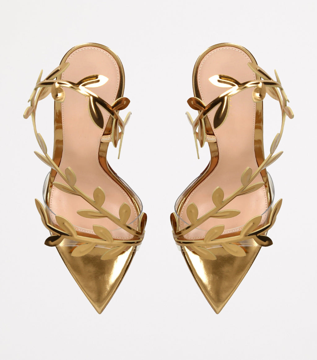 Ladies' Botanical Crystal Pointed-Toe Heels