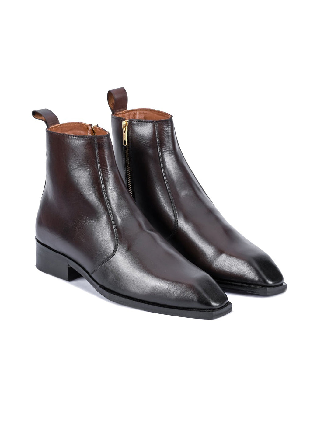 Minimalist Polished Leather Dress Boots