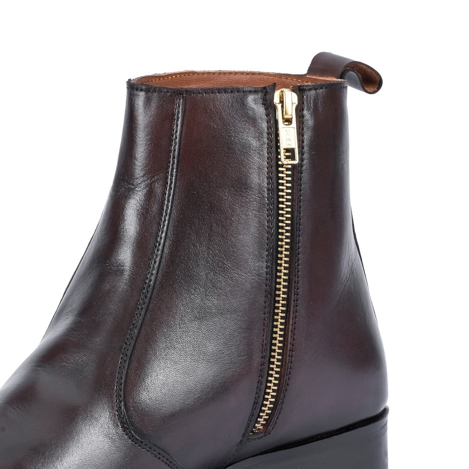 Minimalist Polished Leather Dress Boots