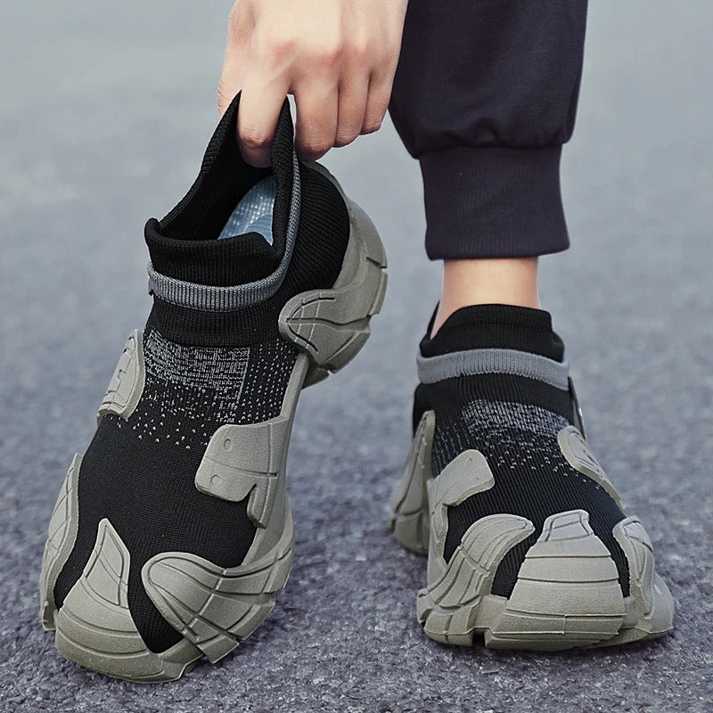 Sock-Style Chunky Sole Slip-On Sneakers