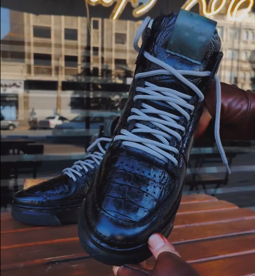 High-Top Textured Shoes | Luxe Retro Men’s Footwear