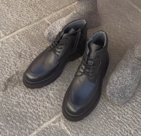 All-Black Leather Ankle Boots | Men’s Versatile Work & Casual Footwear