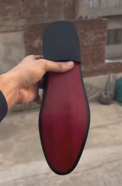 Black Grained Leather Tassel Loafers