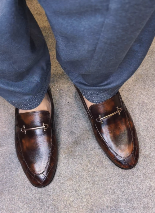 Quilted Leather Horsebit Loafers