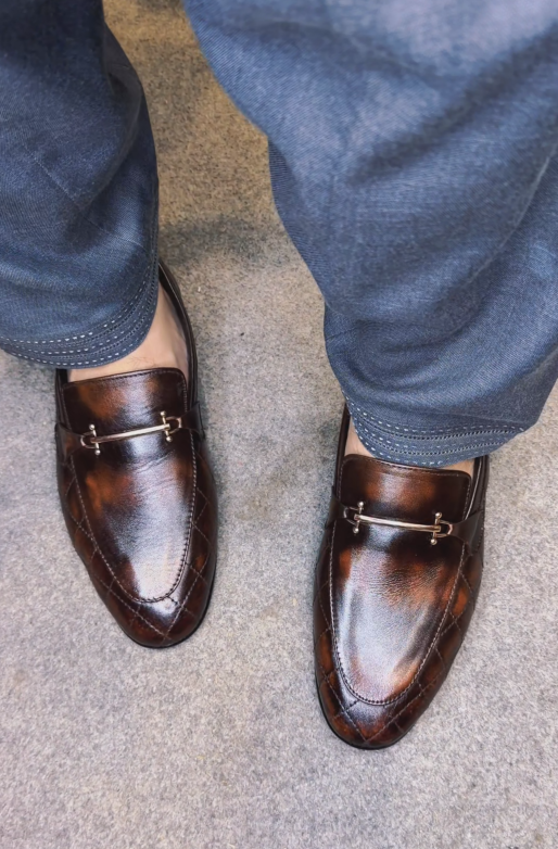 Quilted Leather Horsebit Loafers