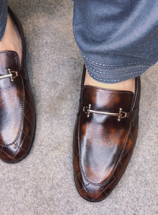 Quilted Leather Horsebit Loafers
