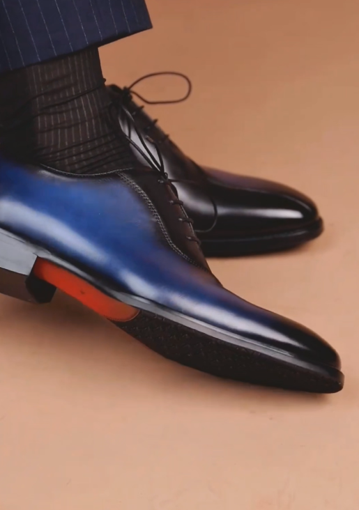 Red Sole Contrast Formal Dress Shoes