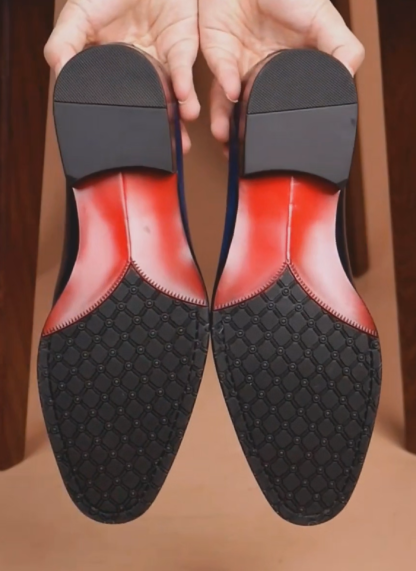 Red Sole Contrast Formal Dress Shoes