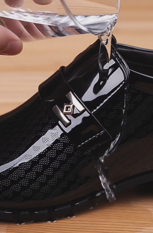 Waterproof Glossy Slip-On Dress Shoes