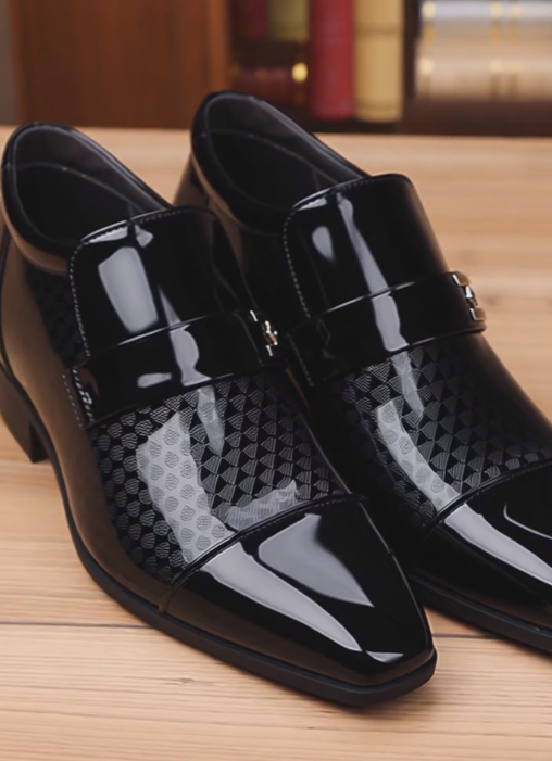 Waterproof Glossy Slip-On Dress Shoes