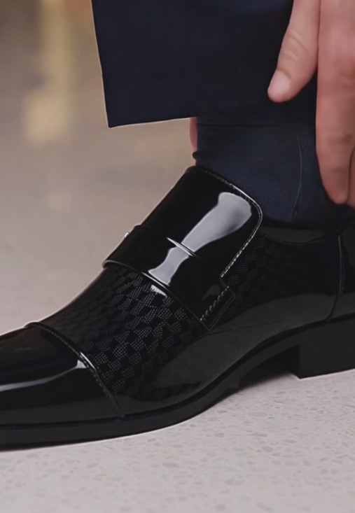Waterproof Glossy Slip-On Dress Shoes