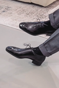 Polished Cap-Toe Quarter Brogue Oxfords