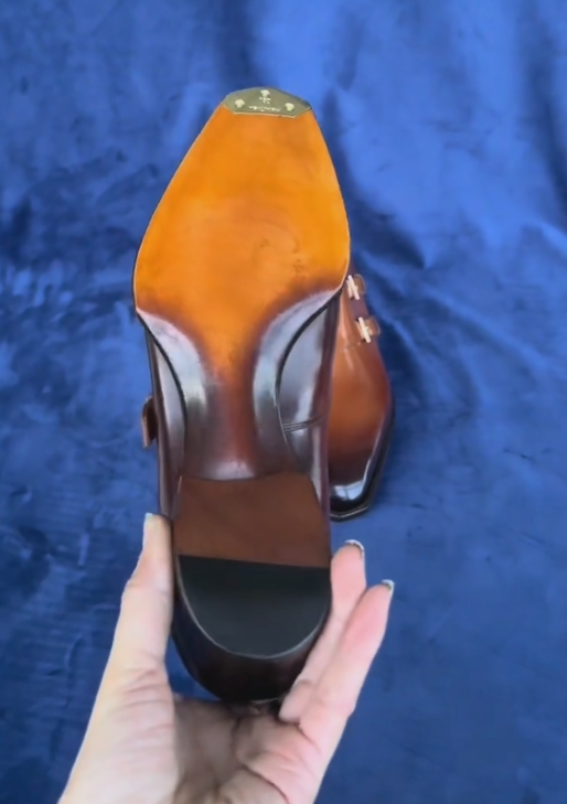 Artisan Polished Cap-Toe Monk Strap Footwear