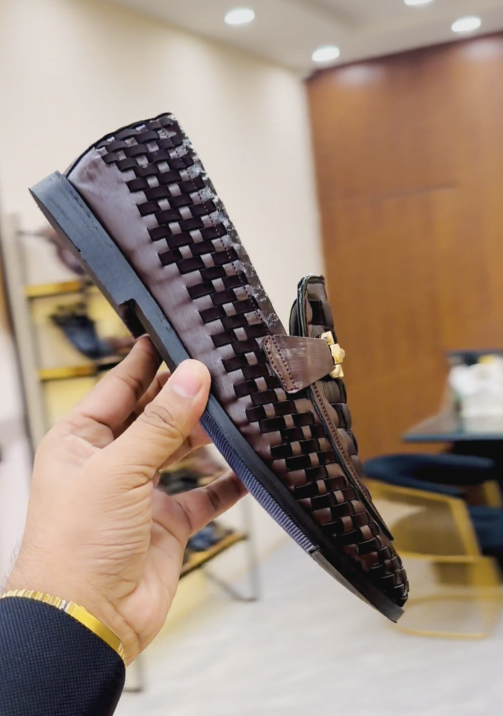 Handwoven Leather Horsebit Loafers