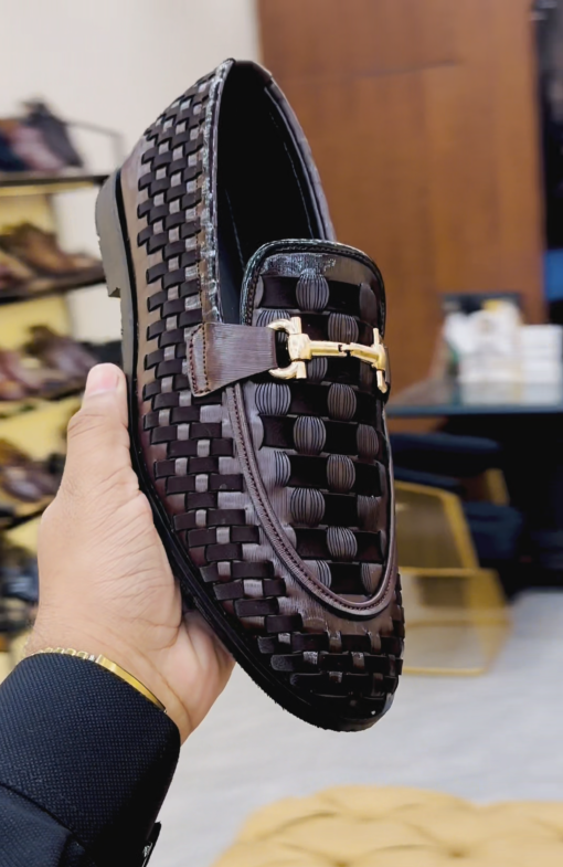 Handwoven Leather Horsebit Loafers
