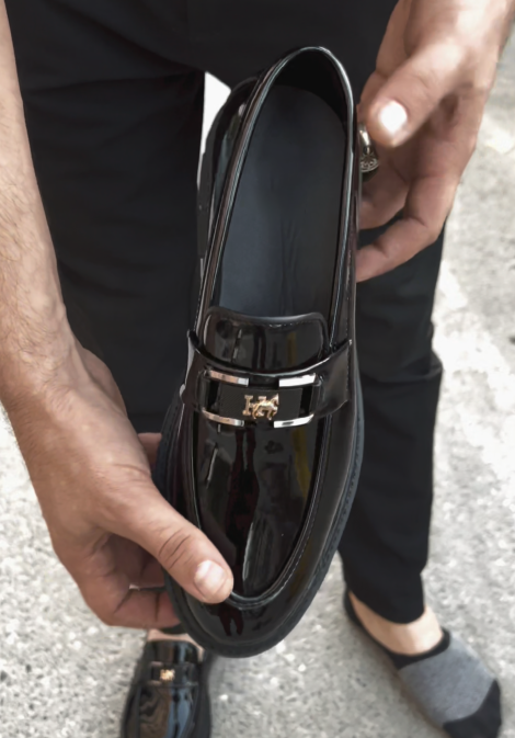 Chunky Lug Sole Slip-On Dress Shoes