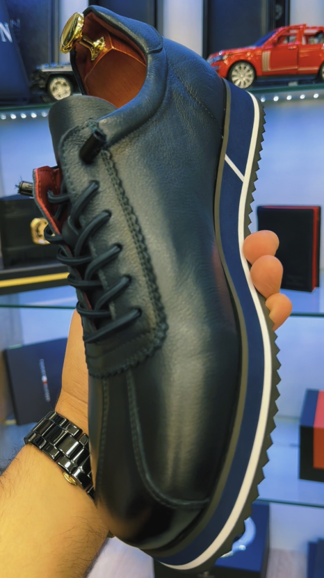 Men's Leather Platform Sneakers