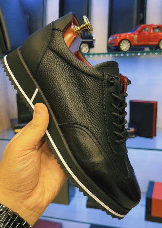 Men's Leather Platform Sneakers