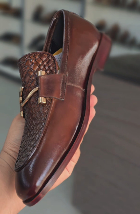 Men's Polished Leather Slip-On Dress Shoes