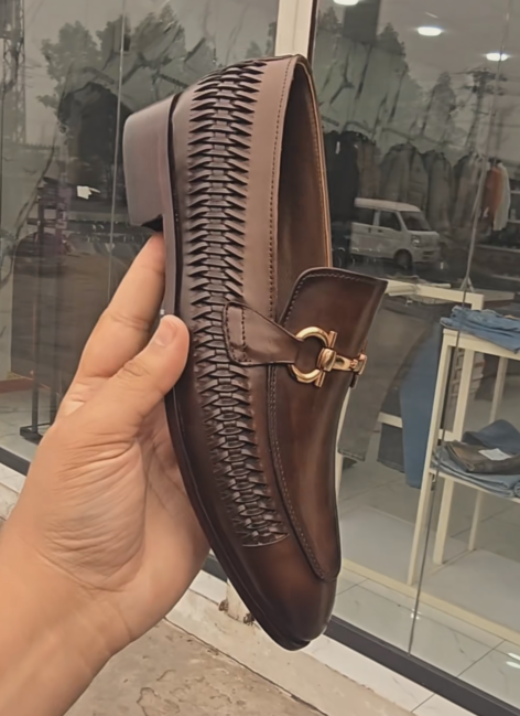 Men's Braided Leather Horsebit Loafers