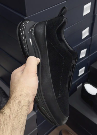 Men's Suede & Leather Platform Sneakers