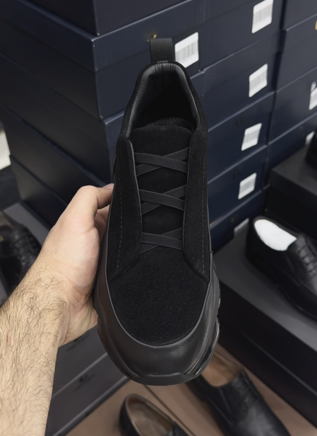 Men's Suede & Leather Platform Sneakers