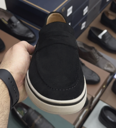Men's Casual Contrast Sole Slip-On Shoes