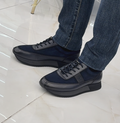 Men's Suede Leather Platform Sneakers