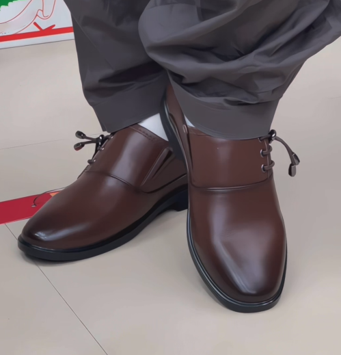 Men's Brown Cap-Toe Business Dress Shoes