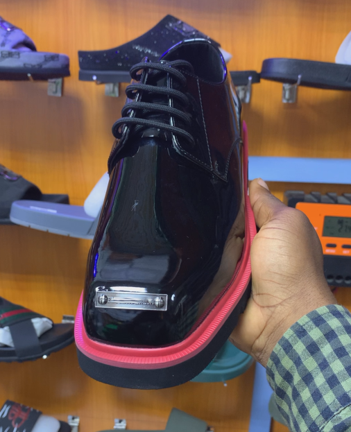 Men's Patent Leather Square-Toe Platform Shoes