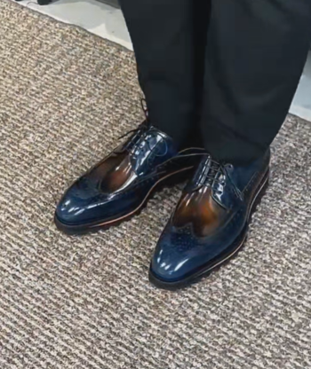 Men's Gradient Brogue Dress Shoes