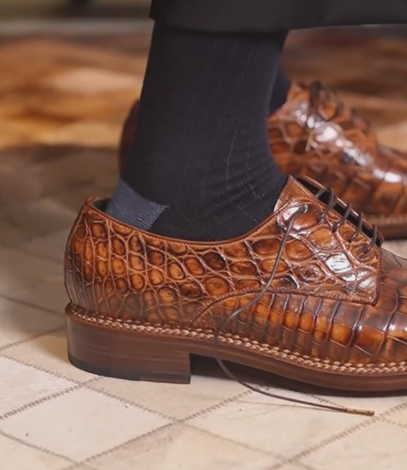 Men's Alligator Pattern Formal Dress Shoes