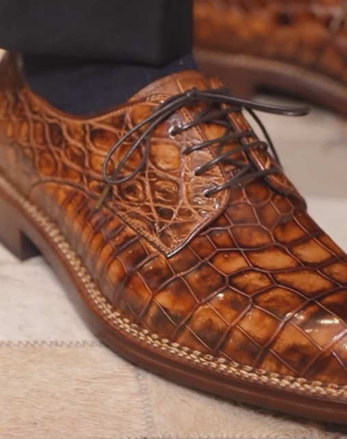 Men's Alligator Pattern Formal Dress Shoes