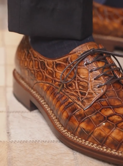 Men's Alligator Pattern Formal Dress Shoes
