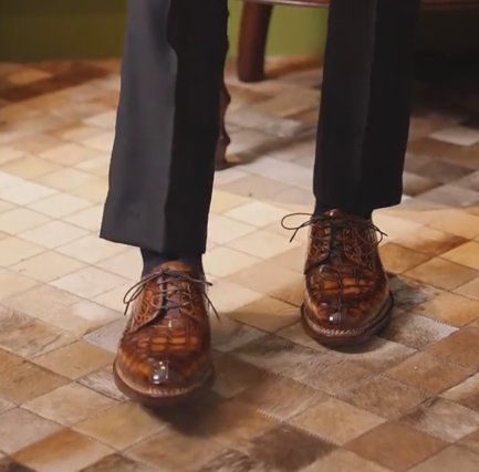 Men's Alligator Pattern Formal Dress Shoes