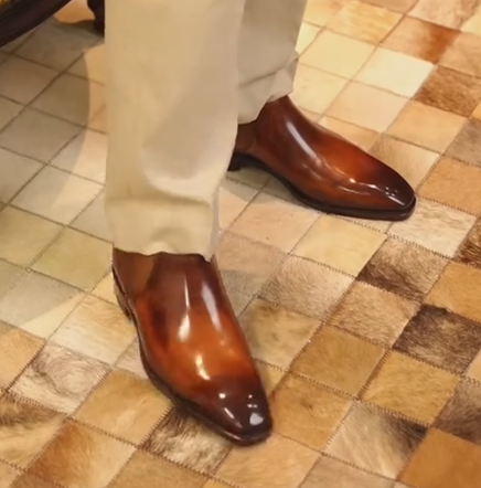 Men's Hand-Patinated Leather Chelsea Boots