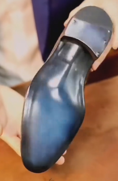 Men's Two-Tone Leather Button-Detail Ankle Boots