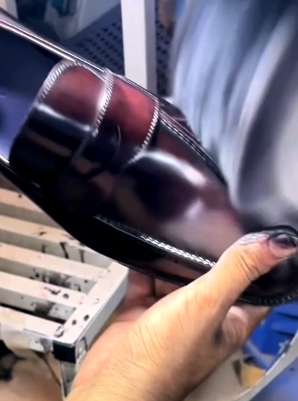 Men's Burgundy Hand-Polished Penny Loafers