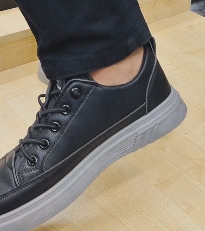 Men's Grey Sole Platform Business Sneakers