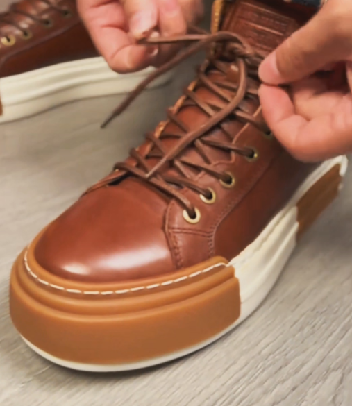 Men's Retro Brown High-Top Casual Boots