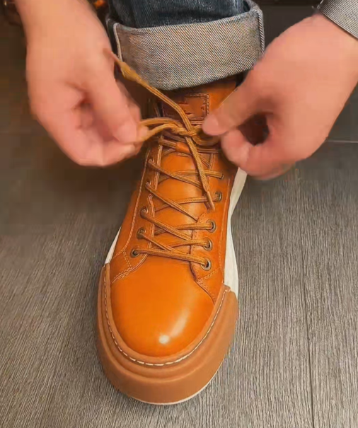 Men's Retro Brown High-Top Casual Boots